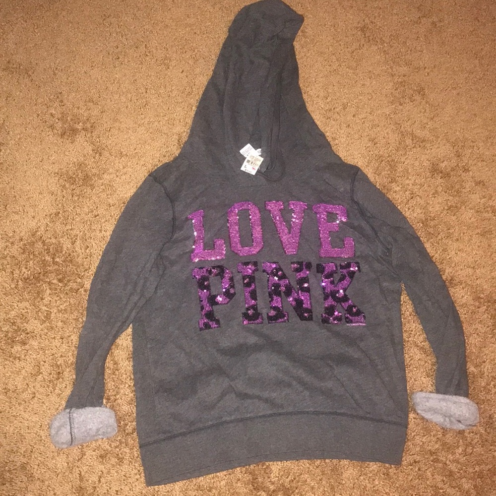 Sequin dark gray victoria secret sweatshirt